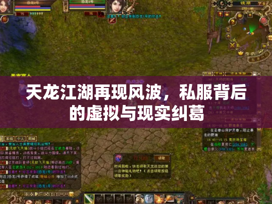 天龙江湖再现风波，私服背后的虚拟与现实纠葛