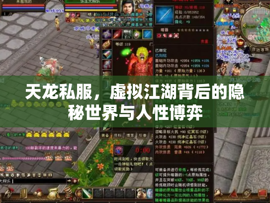 天龙私服，虚拟江湖背后的隐秘世界与人性博弈