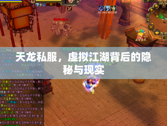 天龙私服，虚拟江湖背后的隐秘与现实