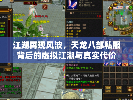 江湖再现风波，天龙八部私服背后的虚拟江湖与真实代价