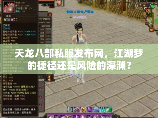 天龙八部私服发布网，江湖梦的捷径还是风险的深渊？