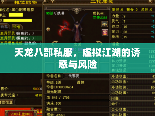 天龙八部私服，虚拟江湖的诱惑与风险