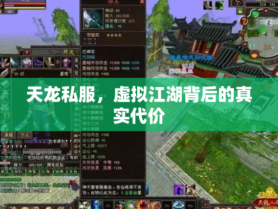 天龙私服，虚拟江湖背后的真实代价