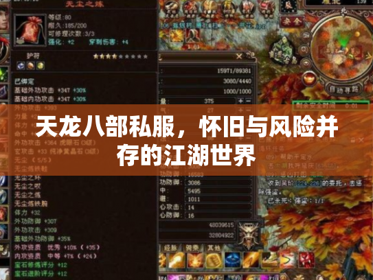 天龙八部私服，怀旧与风险并存的江湖世界