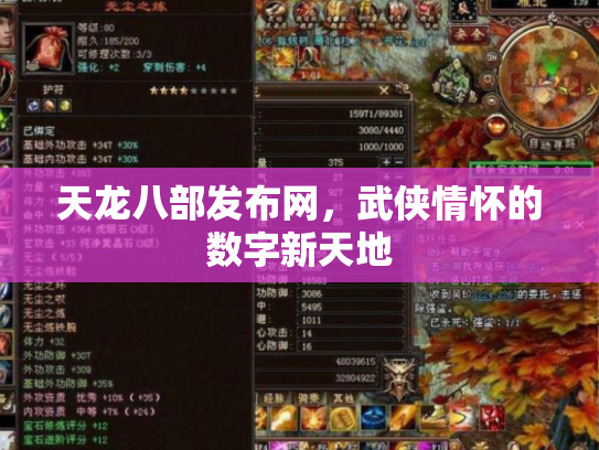天龙八部发布网，武侠情怀的数字新天地
