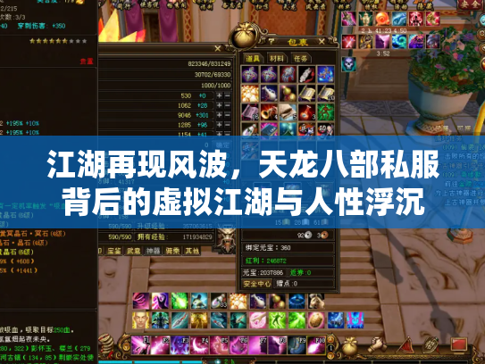 江湖再现风波，天龙八部私服背后的虚拟江湖与人性浮沉