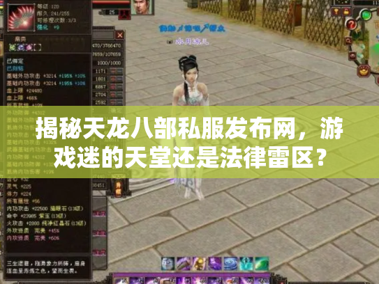 揭秘天龙八部私服发布网，游戏迷的天堂还是法律雷区？