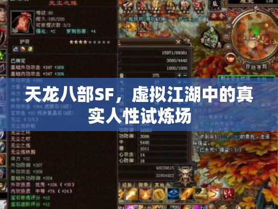 天龙八部SF，虚拟江湖中的真实人性试炼场