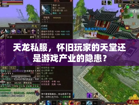 天龙私服，怀旧玩家的天堂还是游戏产业的隐患？
