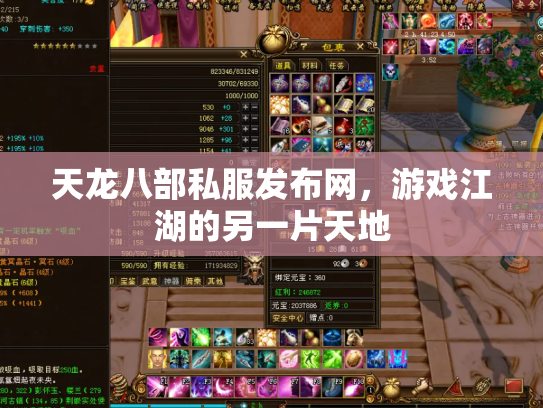 天龙八部私服发布网，游戏江湖的另一片天地
