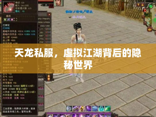 天龙私服，虚拟江湖背后的隐秘世界