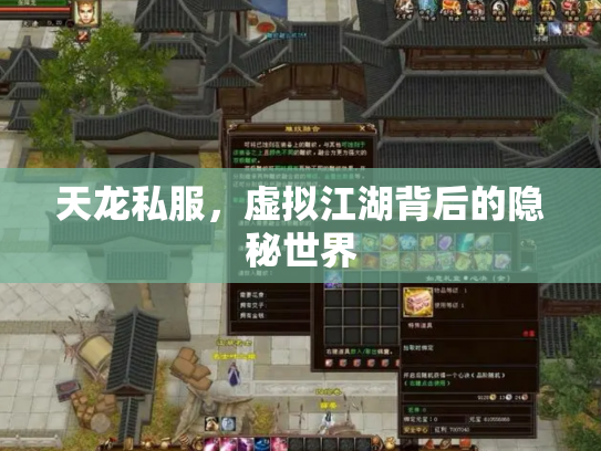 天龙私服，虚拟江湖背后的隐秘世界