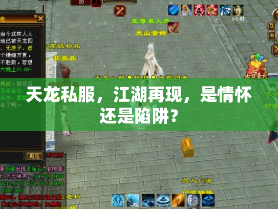 天龙私服，江湖再现，是情怀还是陷阱？