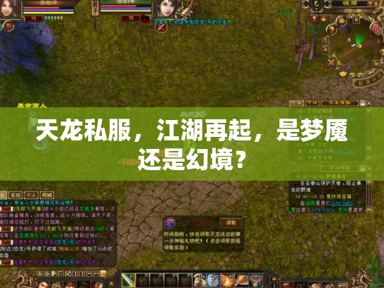 天龙私服，江湖再起，是梦魇还是幻境？