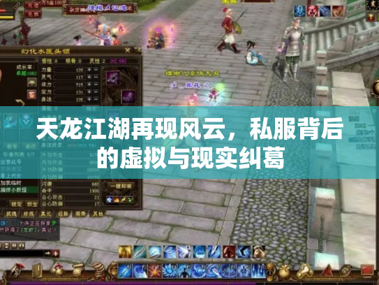 天龙江湖再现风云，私服背后的虚拟与现实纠葛