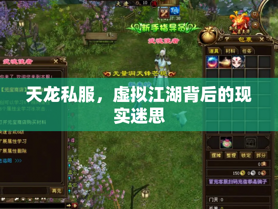 天龙私服，虚拟江湖背后的现实迷思