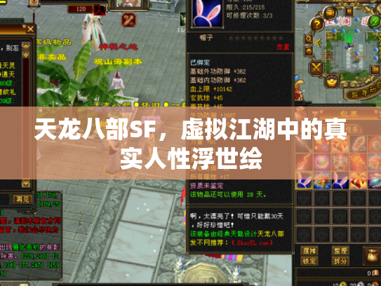天龙八部SF，虚拟江湖中的真实人性浮世绘