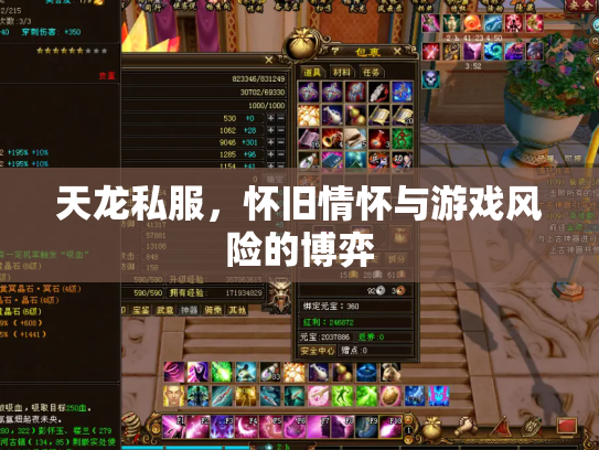 天龙私服，怀旧情怀与游戏风险的博弈
