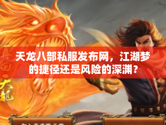 天龙八部私服发布网，江湖梦的捷径还是风险的深渊？