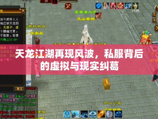 天龙江湖再现风波，私服背后的虚拟与现实纠葛