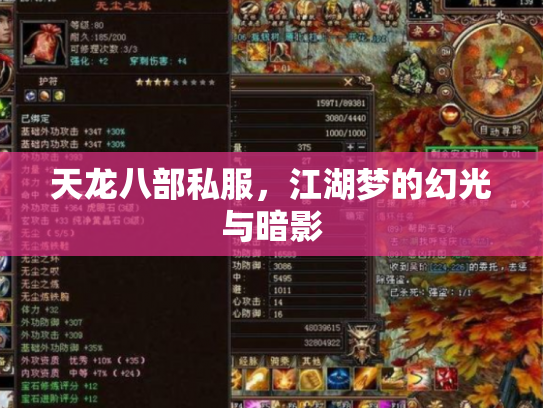 天龙八部私服，江湖梦的幻光与暗影