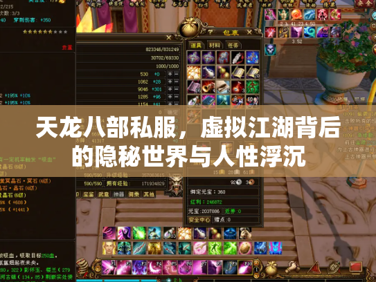 天龙八部私服，虚拟江湖背后的隐秘世界与人性浮沉