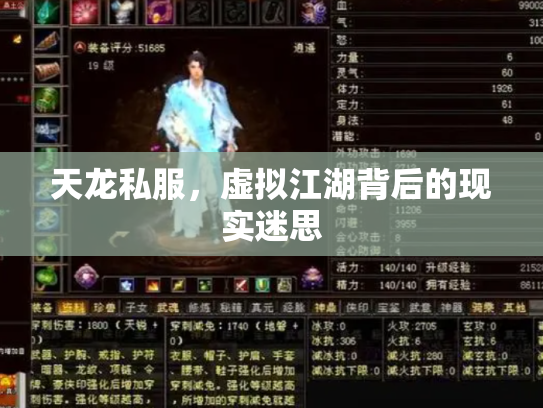 天龙私服，虚拟江湖背后的现实迷思