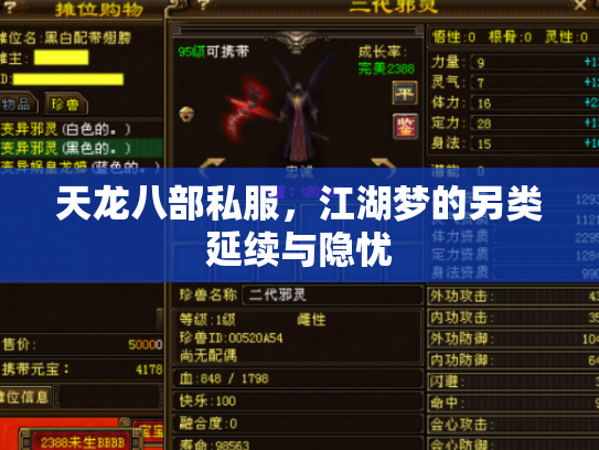 天龙八部私服，江湖梦的另类延续与隐忧