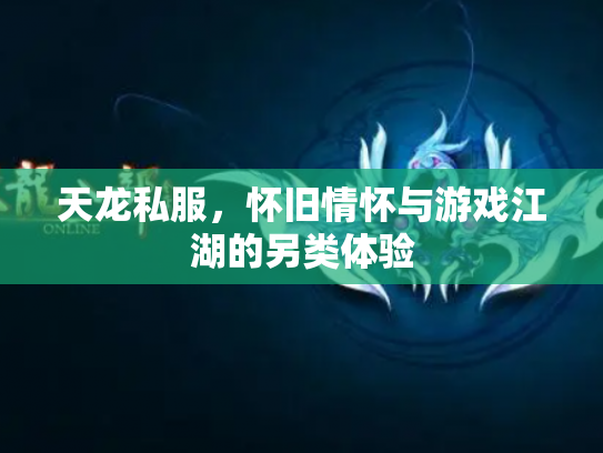 天龙私服，怀旧情怀与游戏江湖的另类体验