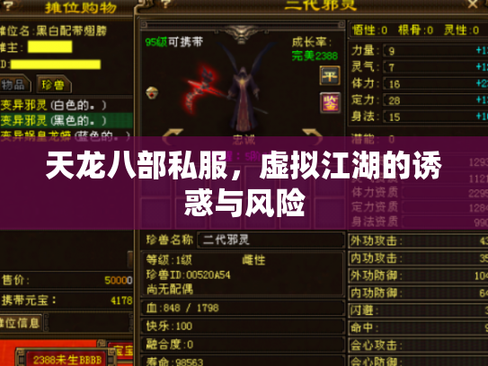 天龙八部私服，虚拟江湖的诱惑与风险