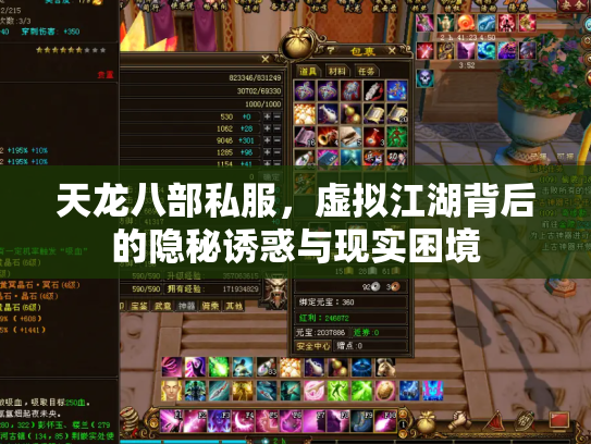 天龙八部私服，虚拟江湖背后的隐秘诱惑与现实困境