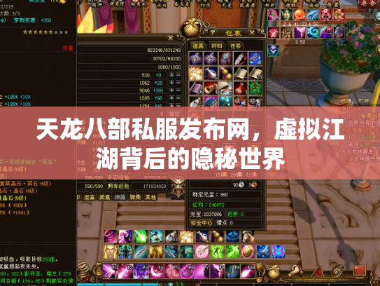 天龙八部私服发布网，虚拟江湖背后的隐秘世界