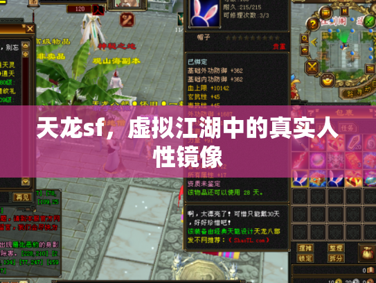 天龙sf，虚拟江湖中的真实人性镜像