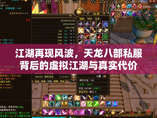 江湖再现风波，天龙八部私服背后的虚拟江湖与真实代价