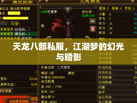 天龙八部私服，江湖梦的幻光与暗影