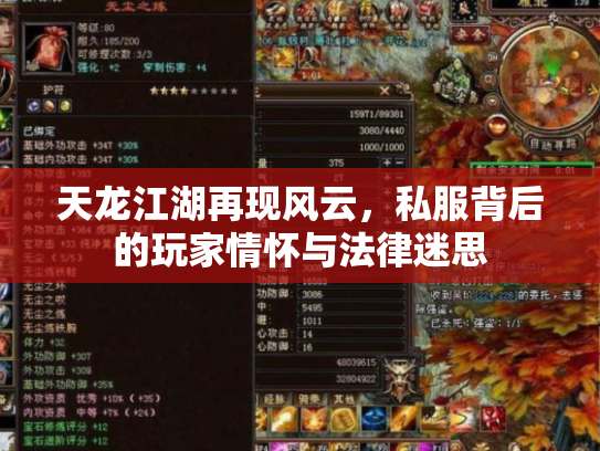 天龙江湖再现风云，私服背后的玩家情怀与法律迷思