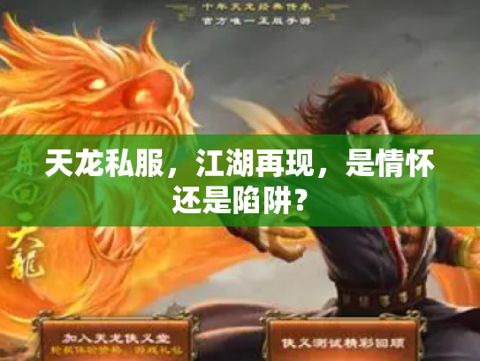天龙私服，江湖再现，是情怀还是陷阱？