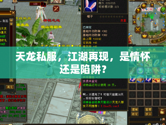 天龙私服，江湖再现，是情怀还是陷阱？
