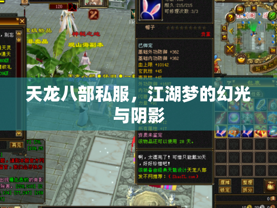 天龙八部私服，江湖梦的幻光与阴影