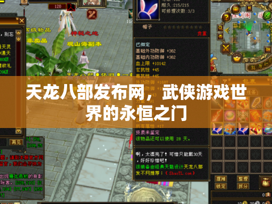 天龙八部发布网，武侠游戏世界的永恒之门
