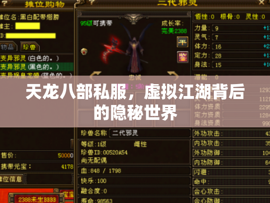 天龙八部私服，虚拟江湖背后的隐秘世界