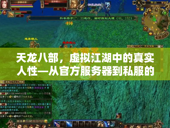 天龙八部，虚拟江湖中的真实人性—从官方服务器到私服的文化折射