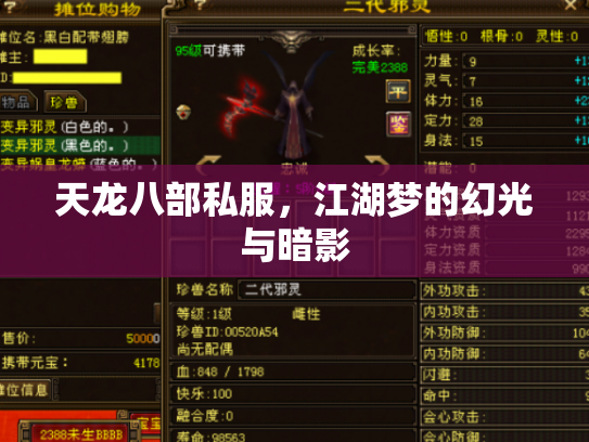 天龙八部私服，江湖梦的幻光与暗影