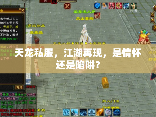 天龙私服，江湖再现，是情怀还是陷阱？