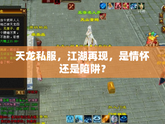 天龙私服，江湖再现，是情怀还是陷阱？