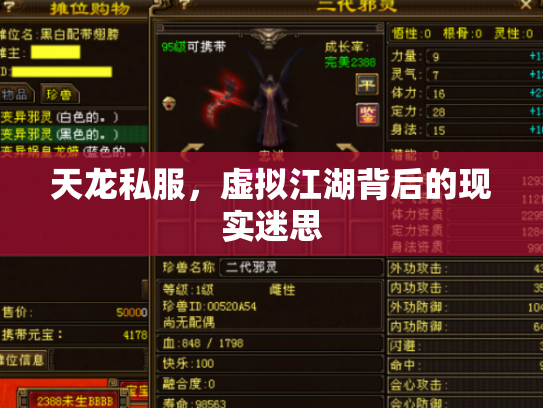 天龙私服，虚拟江湖背后的现实迷思