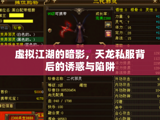 虚拟江湖的暗影，天龙私服背后的诱惑与陷阱