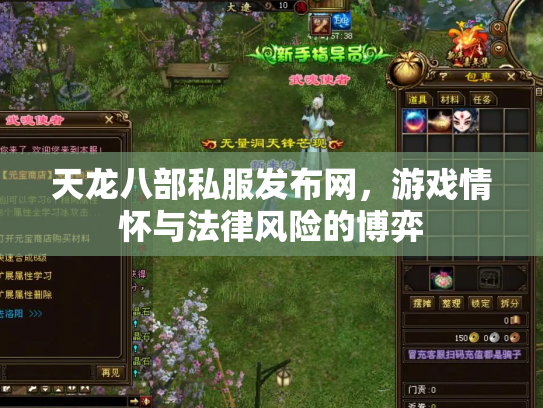 天龙八部私服发布网，游戏情怀与法律风险的博弈