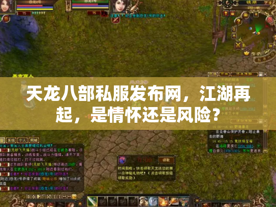天龙八部私服发布网，江湖再起，是情怀还是风险？