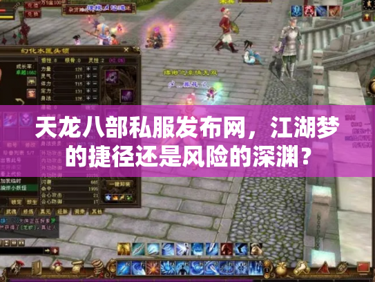 天龙八部私服发布网，江湖梦的捷径还是风险的深渊？